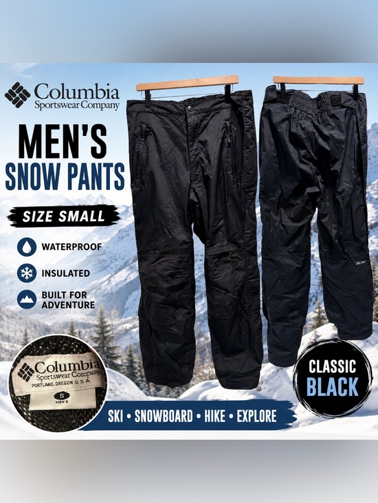 Columbia Other - Columbia Men’s Black Snow Pants | Size Small |Waterproof Insulated Ski Snowboard